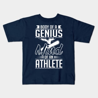 Body of a genius mind of an athlete (white) Kids T-Shirt